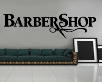 Autocolant Barber shop stilizat