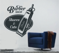Sticker Barber shop Shave and cut