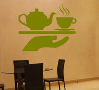 Sticker decorativ ceasca ceai si cafea