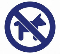 Sticker indicator interzis aceesul cu cainele