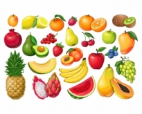 Sticker pachet fructe colorate