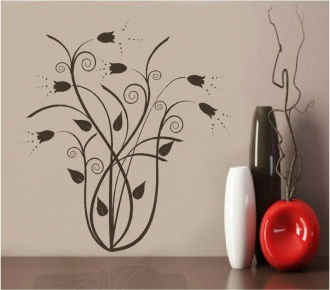 Sticker decorativ floral