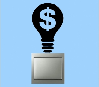 Sticker decorativ intrerupator cu bec