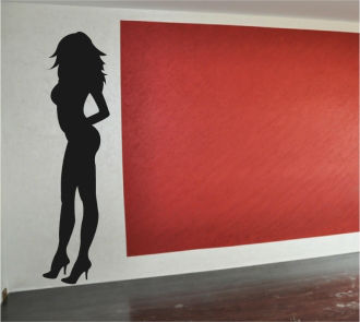 Sticker decorativ silueta femeie 1