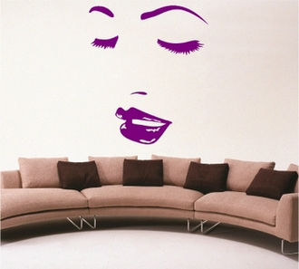 Sticker decorativ chip femeie