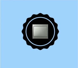 Sticker intrerupator rotund