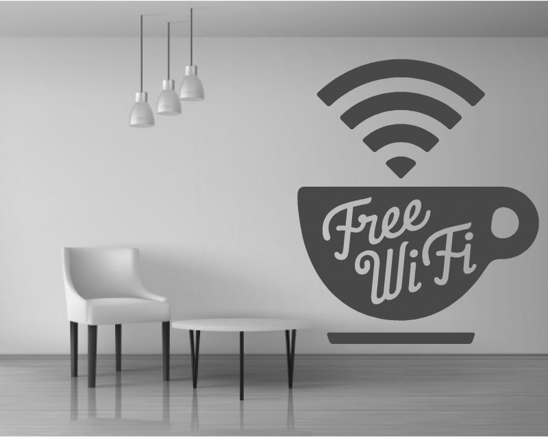 Sticker  Free Wifi Cafe