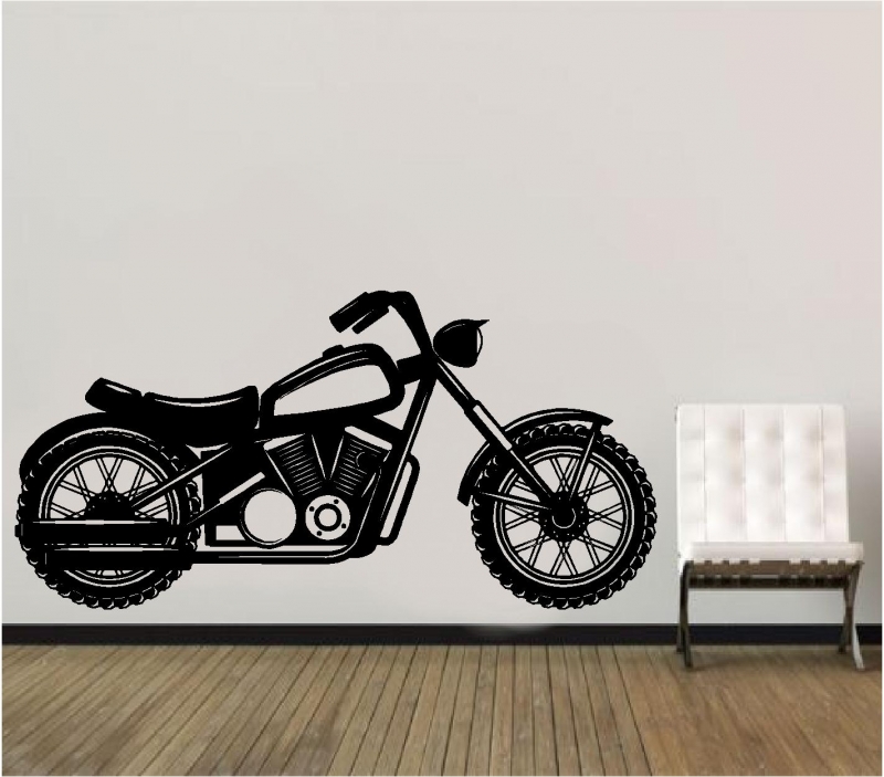 Sticker decorativ motocicleta chopper